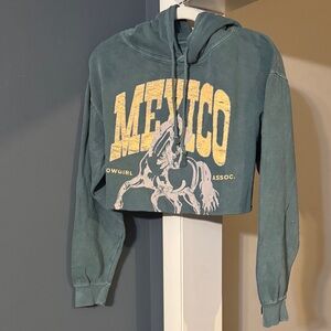 Urban Outfitters Green Hoodie with Yellow Graphic